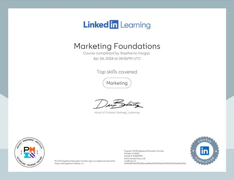 LinkedIn Certification: Marketing Foundations